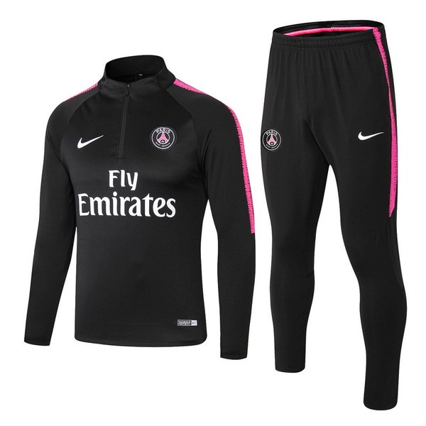 Trainingsanzug Kinder Paris Saint Germain 2018-19 Schwarz Pink Weiß Fussballtrikots Günstig